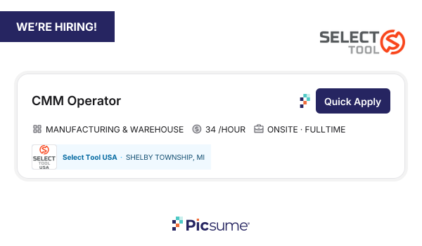 CMM Operator @ Select Tool USA | Select Tool Inc. | Picsume